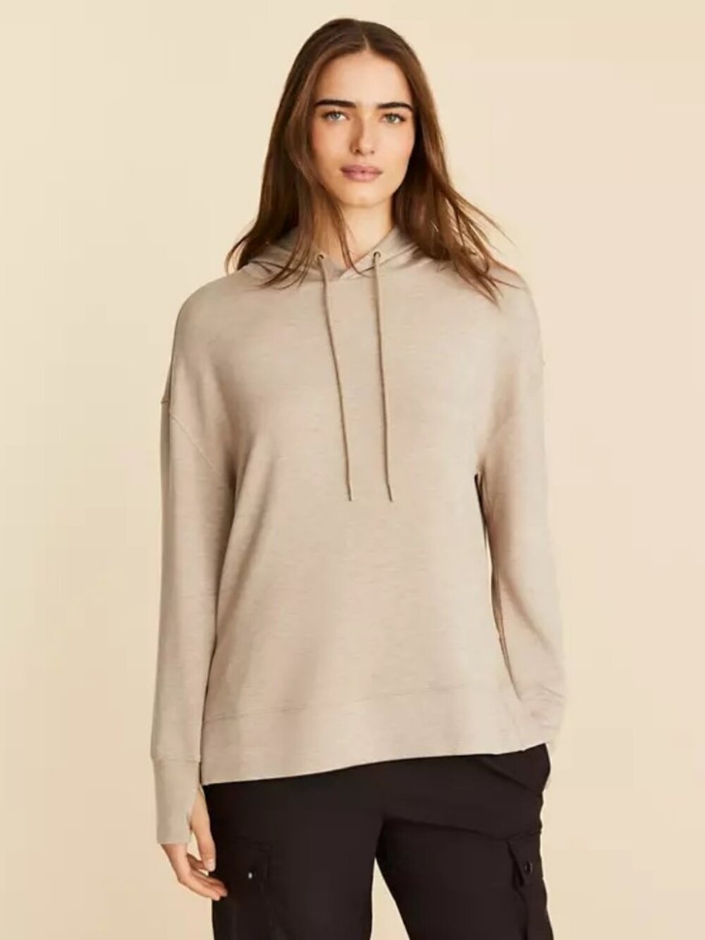Lou & Grey Heathered Scubasoft Tunic Hoodie (S)